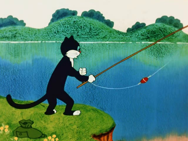 картина коты на рыбалке